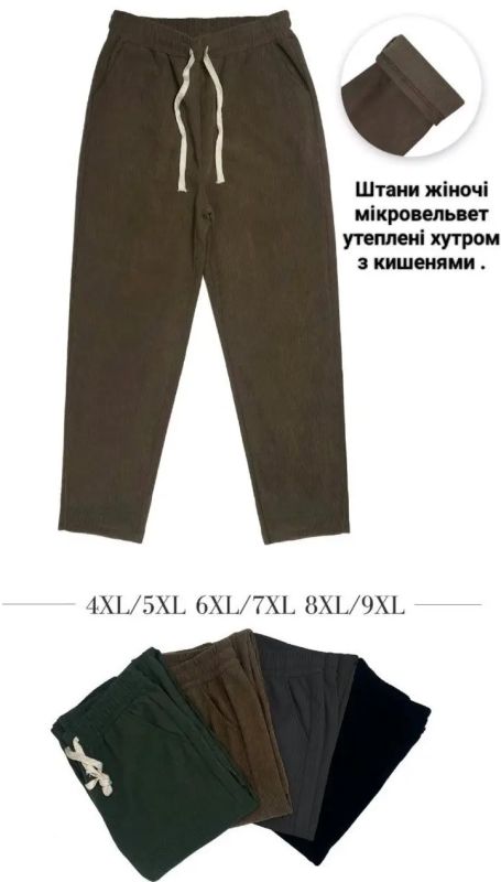 Брюки жіночі на Меху Вельвет №4077-2