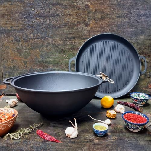 Казан WOK 12л з кришкою-гриль (1шт)
