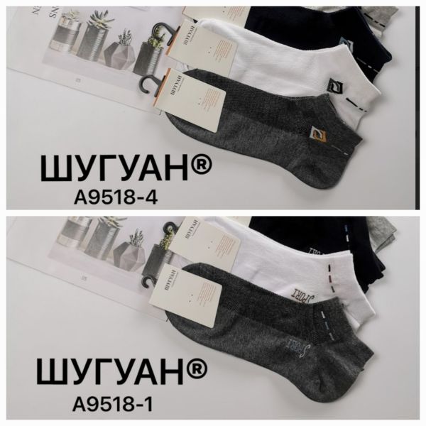 Шкарпетки Чоловічі №9518 (уп 10 шт) бавовна сіточний занижений
